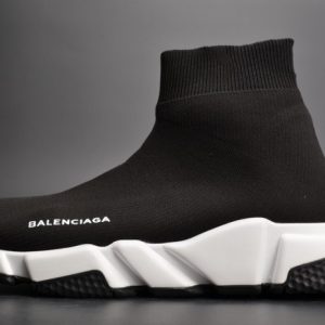 Balenciaga Stretch Mesh High Top Sneaker Black White 454485 W05G0