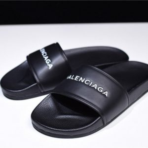 Balenciaga Logo leather slip-on sandals 181342F124005