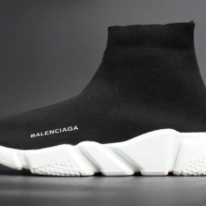 Balenciaga Stretch Mesh High Top Sneaker Black White