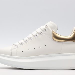 ALEXANDER MCQUEEN 40MM LEATHER & METALLIC LEATHER SNEAKERS