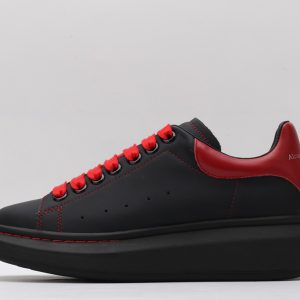 Alexander McQueen Black Oversized Leather Sneakers