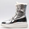 Alexander McQueen winter boots silver