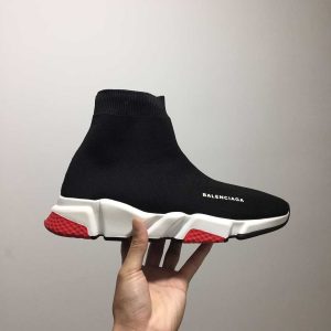 Balenciaga Speed Trainer Burgundy Sneakers Black red 453685