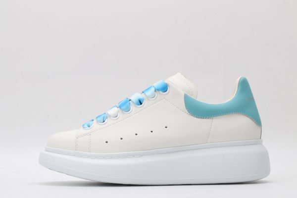 Alexander McQueen | Women 40mm Leather & Suede Sneakers White/Green